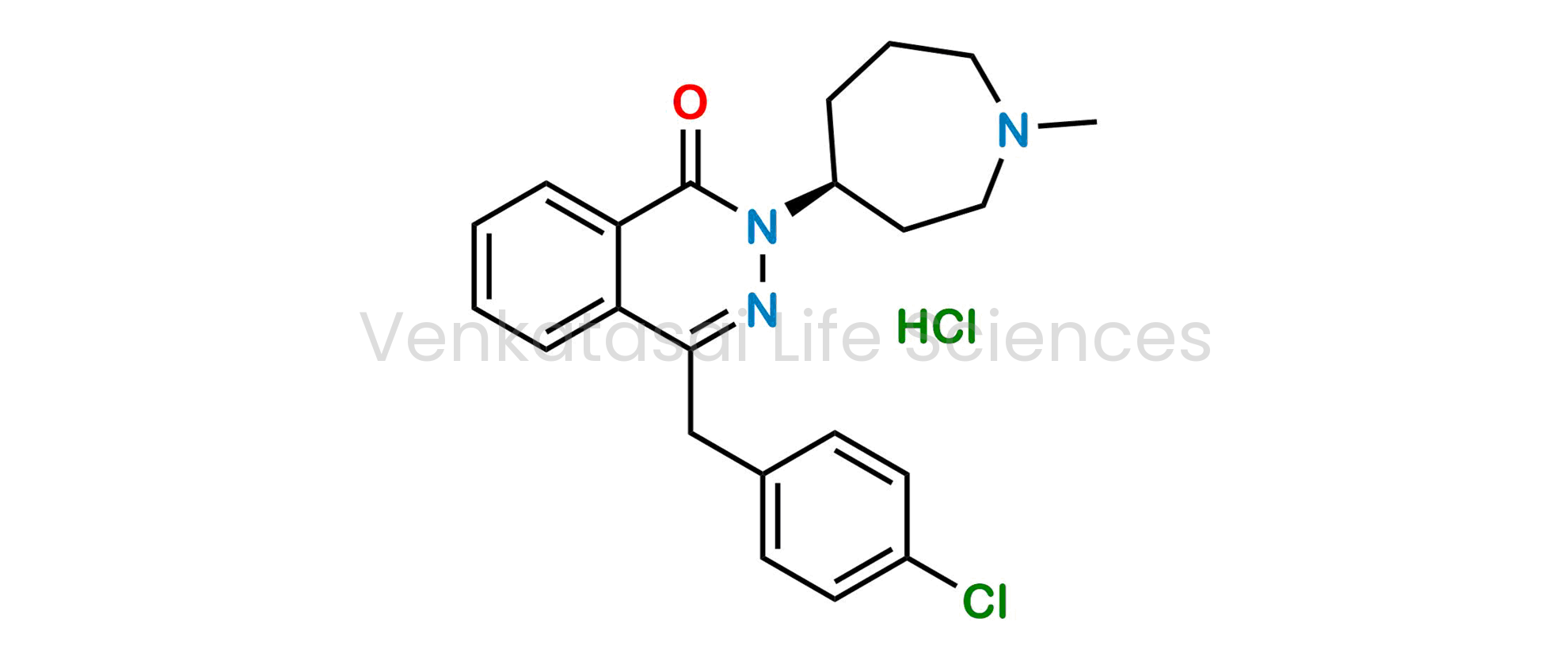 (S)-4-[(4-Chlorophenyl)methyl]-2-(hexahydro-1-methyl-1H-azepin-4-yl)-1(2H)-phthalazinone Hydrochloride; (+)-Azelastine Hydrochloride;