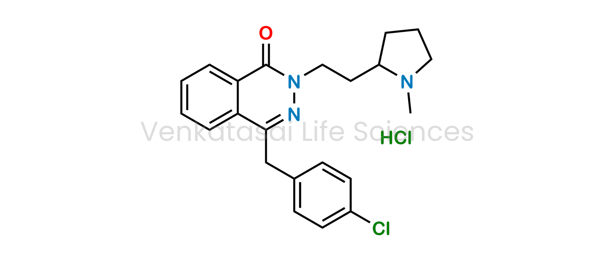 4-(4-chlorobenzyl)-2-(2-(1-methylpyrrolidin-2-yl)ethyl)phthalazin-1(2H)-one hydrochloride