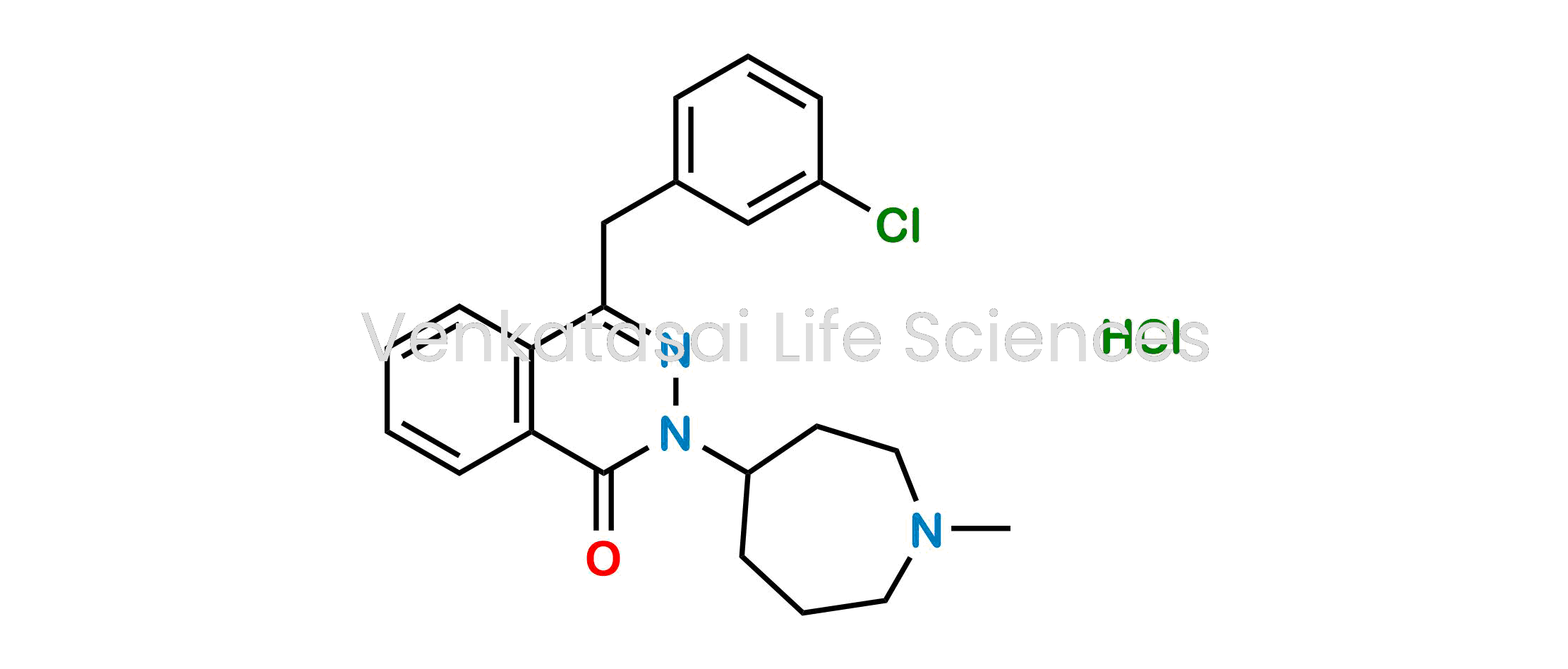4-(3-chlorobenzyl)-2-(1-methylazepan-4-yl)phthalazin-1(2H)-one hydrochloride
