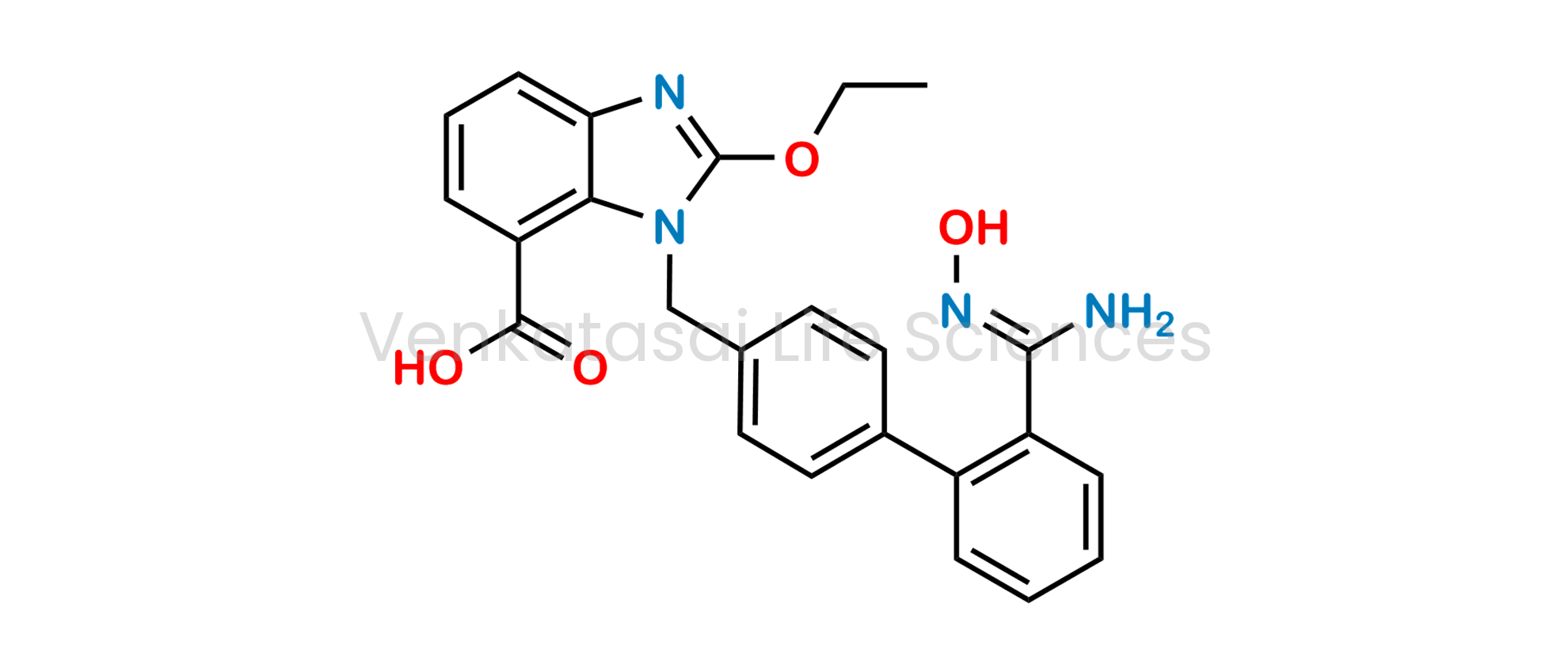 (Z)-2-Ethoxy-1-((2'-(N'-hydroxycarbamimidoyl)-[1,1'-biphenyl]-4-yl)methyl)-1H-benzo[d]imidazole-7-carboxylic acid