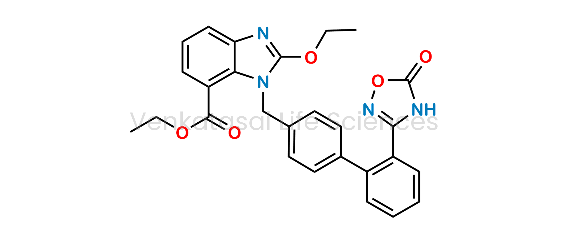 ethyl 2-ethoxy-1-((2'-(5-oxo-4,5-dihydro-1,2,4-oxadiazol-3-yl)-[1,1'-biphenyl]-4-yl)methyl)-1H-benzo[d]imidazole-7-carboxylate