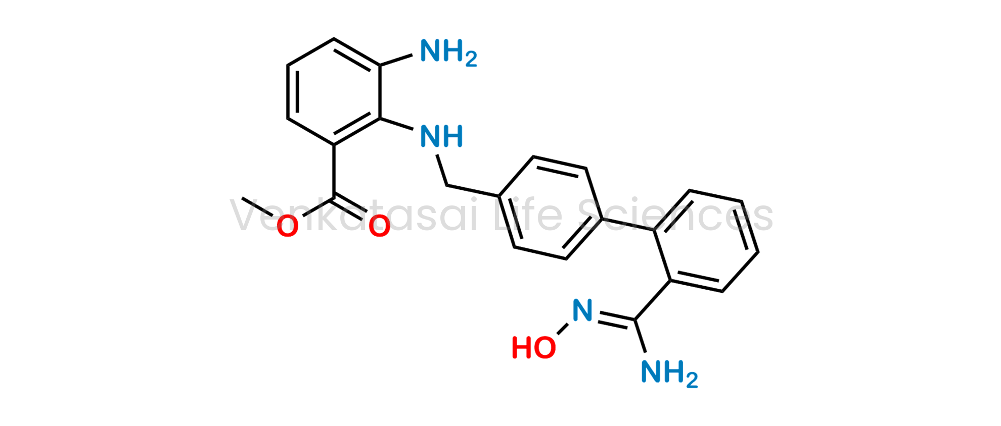 Methyl (Z)-3-amino-2-(((2'-(N'-hydroxycarbamimidoyl)-[1,1'-biphenyl]-4-yl)methyl)amino)benzoate