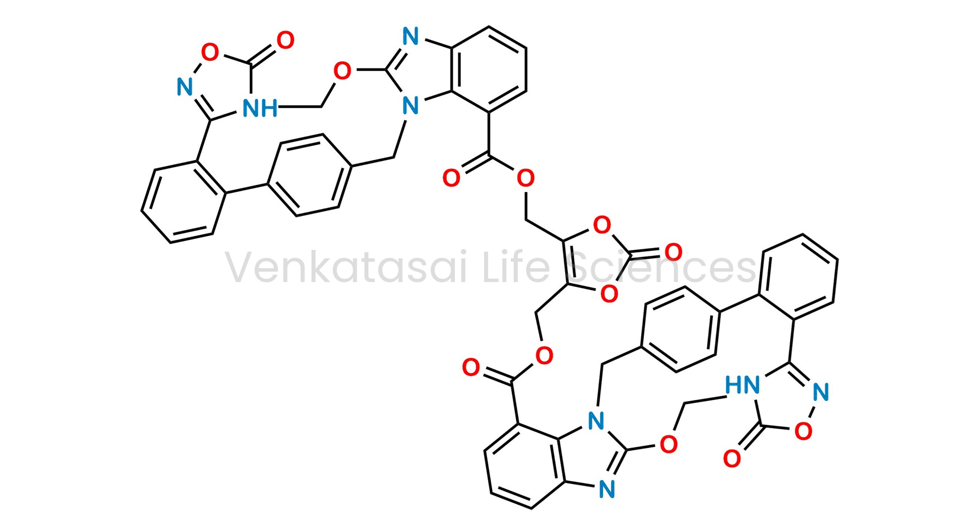 (2-Oxo-1,3-dioxole-4,5-diyl)bis(methylene) bis(2-ethoxy-1-((2'-(5-oxo-4,5-dihydro-1,2,4-oxadiazol-3-yl)-[1,1'-biphenyl]-4-yl)methyl)-1H-benzo[d]imidazole-7-carboxylate)