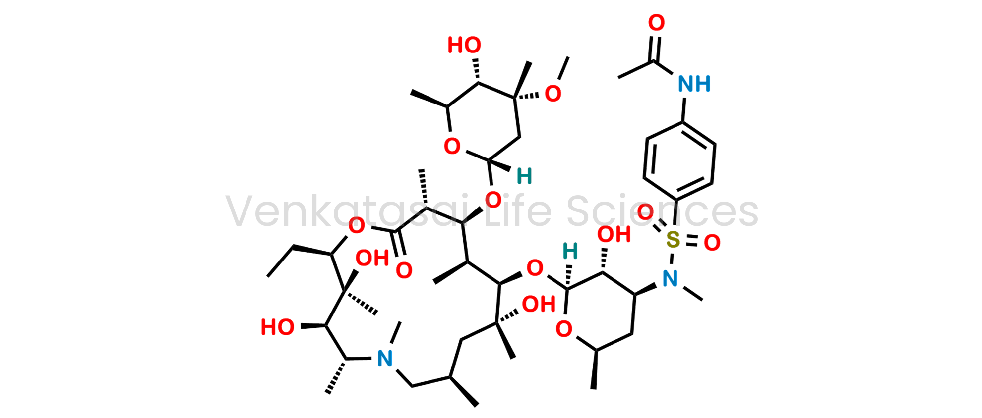 (2R,3S,4R,5R,8R,10R,11R,12S,13S,14R)-11-[[3-[[[4-(Acetylamino)phenyl]sulfonyl]methylamino]-3,4,6-trideoxy-?-D-xylo-hexopyranosyl]oxy]-13-[(2,6-dideoxy-3-C-methyl-3-O-methyl-a-L-ribo-hexopyranosyl)oxy]-2-ethyl-3,4,10-trihydroxy-3,5,6,8,10,12,14-heptamethyl