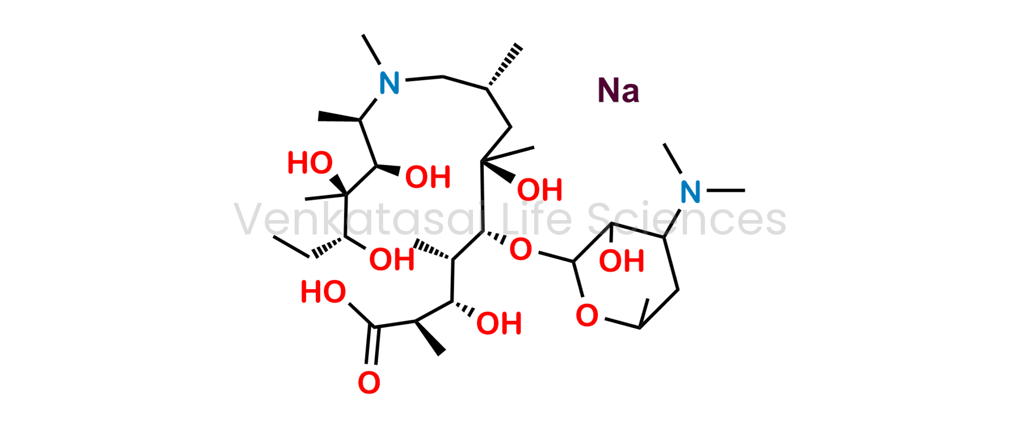 (2R,3S,4S,5R,8R)-5-(((2S,3R,4S,6R)-4-(dimethylamino)-3-hydroxy-6-methyltetrahydro-2H-pyran-2-yl)oxy)-3,6-dihydroxy-2,4,6,8-tetramethyl-9-(methyl((2R,3R,4R,5R)-3,4,5-trihydroxy-4-methylheptan-2-yl)amino)nonanoic acid, sodium salt