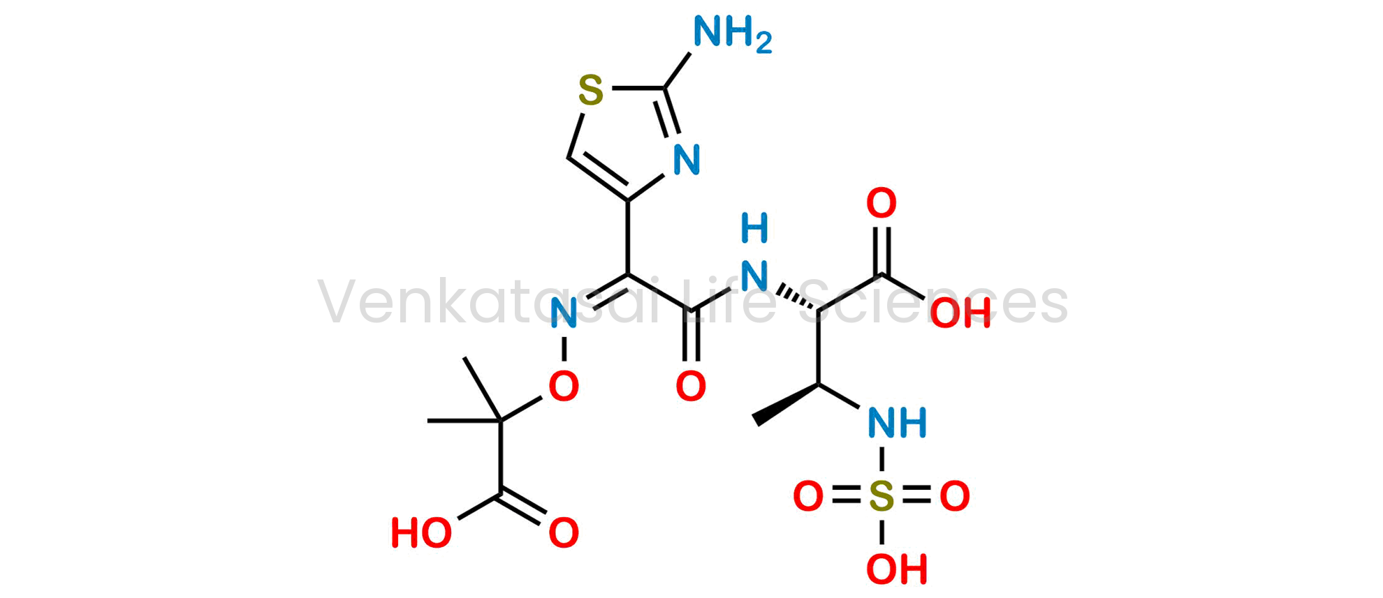 (2S,3S)-2-{(Z)-2-[2-Aminothiazol-4-yl]-2-[2-carboxypropan-2-yloxyimino]acetamido}-3-(sulfoamino)butanoic acid (as per USP)