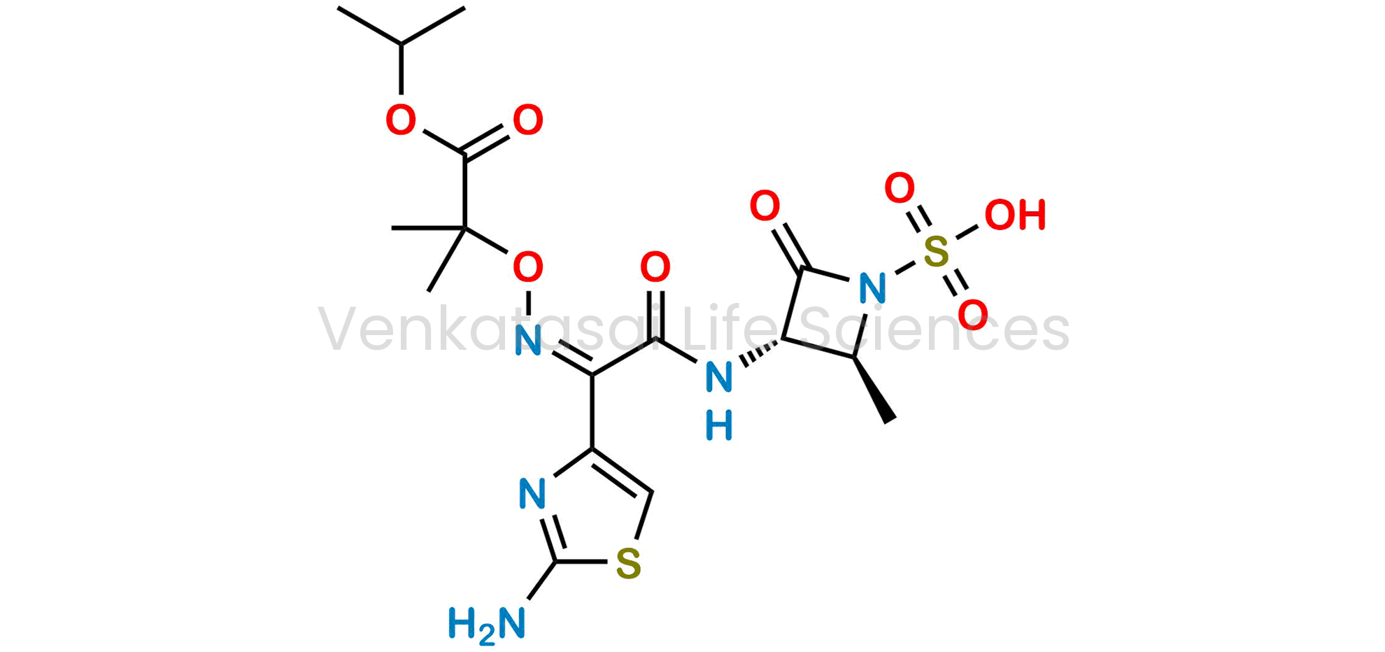 (Z)-2-[[[(2-Amino-4-thiazolyl)[[(2S,3S)-2-methyl-4-oxo-1-sulfo-3-azetidinyl] carbamoyl]methylene]amino]oxy]-2-methylpropionic acid isopropyl ester