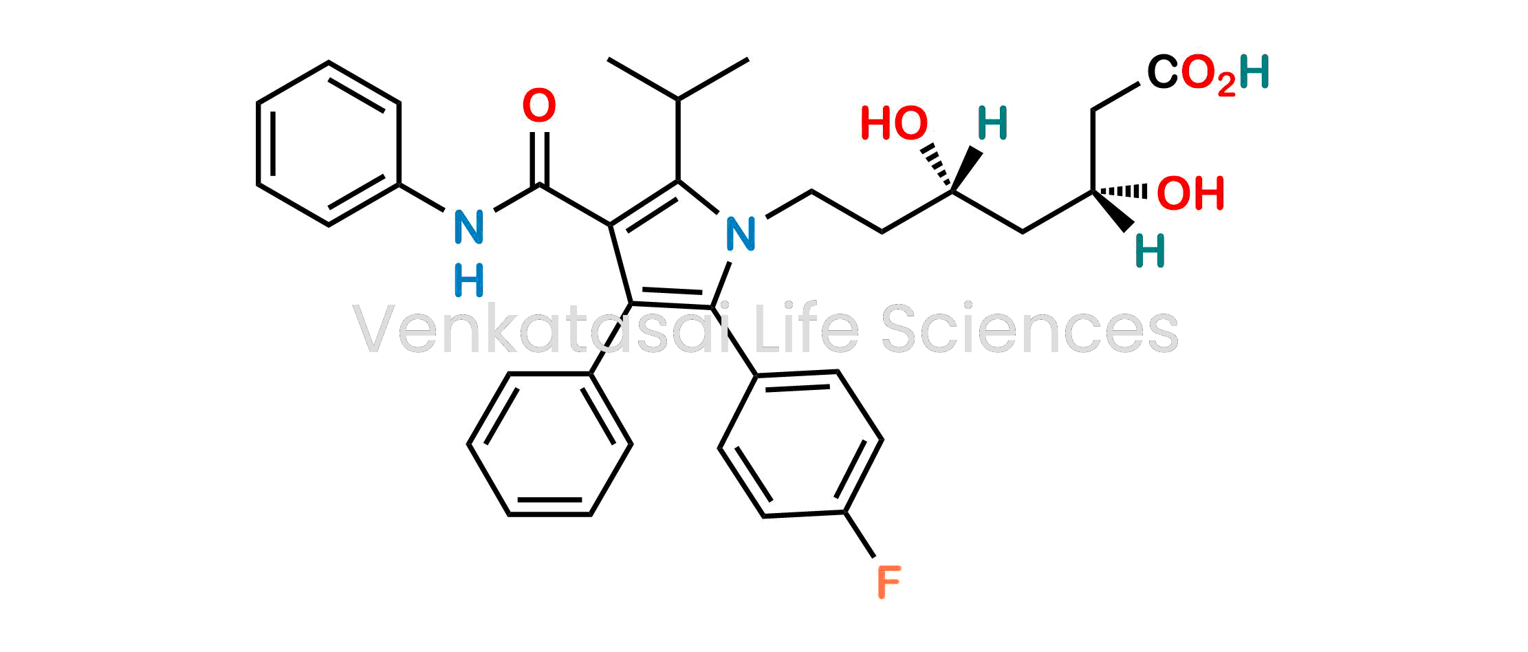 (3RS,5SR)-7-[2-(4-fluorophenyl)-3-phenyl-4-(phenylcarbamoyl)-5-(propan-2-yl)-1H-pyrrol-1-yl]-3,5-dihydroxyheptanoic acid (as per EP)