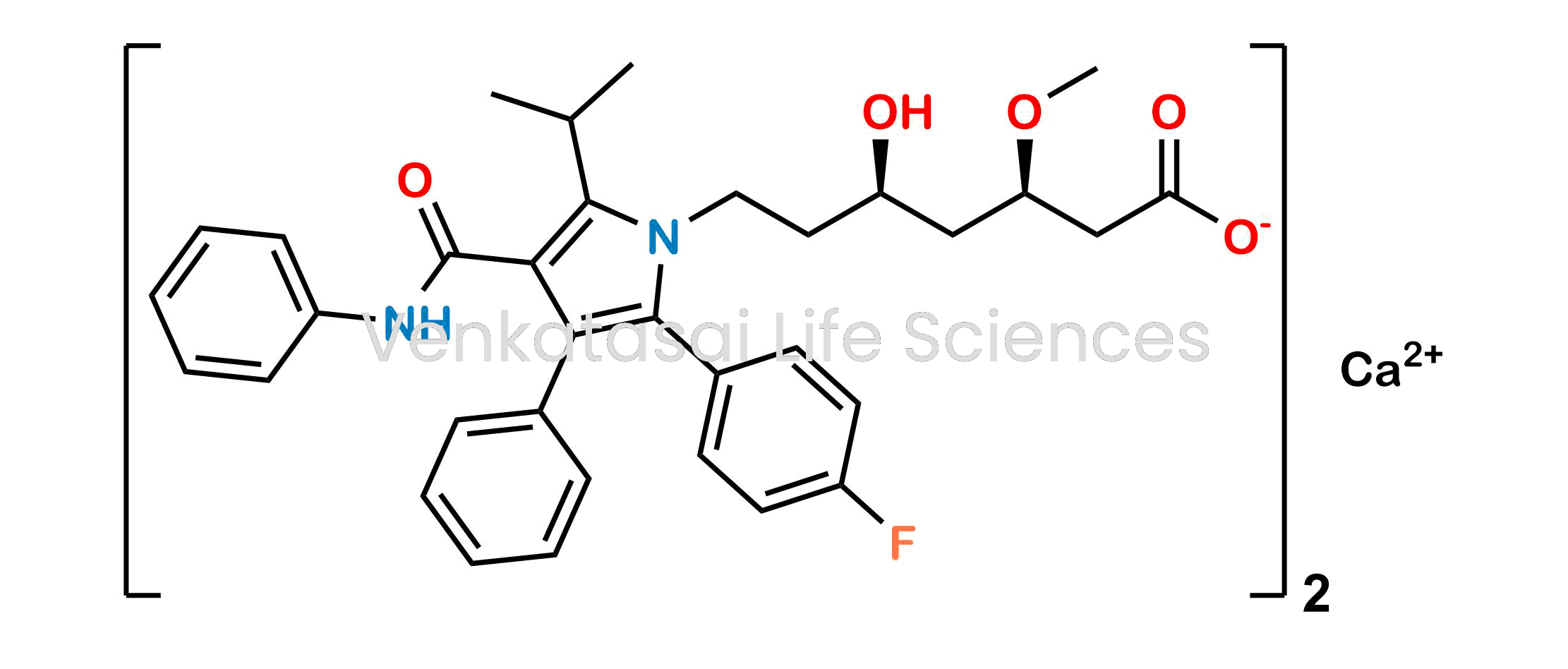 (3R,5R)-7-[2-(4-fluorophenyl)-3-phenyl-4-(phenylcarbamoyl)-5-(propan-2-yl)-1H-pyrrol-1-yl]-5-hydroxy-3-methoxyheptanoic acid Calcium salt (as per EP)