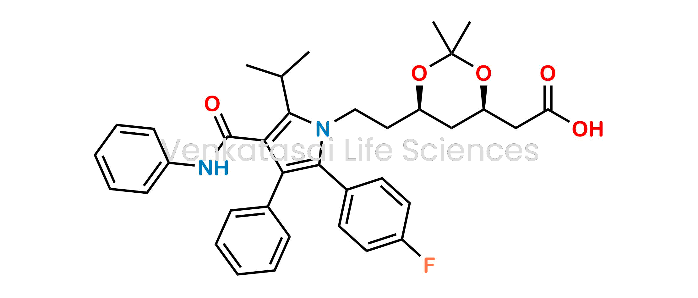 [(4R,6R)-6-[2-[2-(4-fluorophenyl)-3-phenyl-4-(phenylcarbamoyl)-5-(propan-2-yl)-1H-pyrrol-1-yl]ethyl]-2,2-dimethyl-1,3-dioxan-4-yl]acetic acid (as per EP)