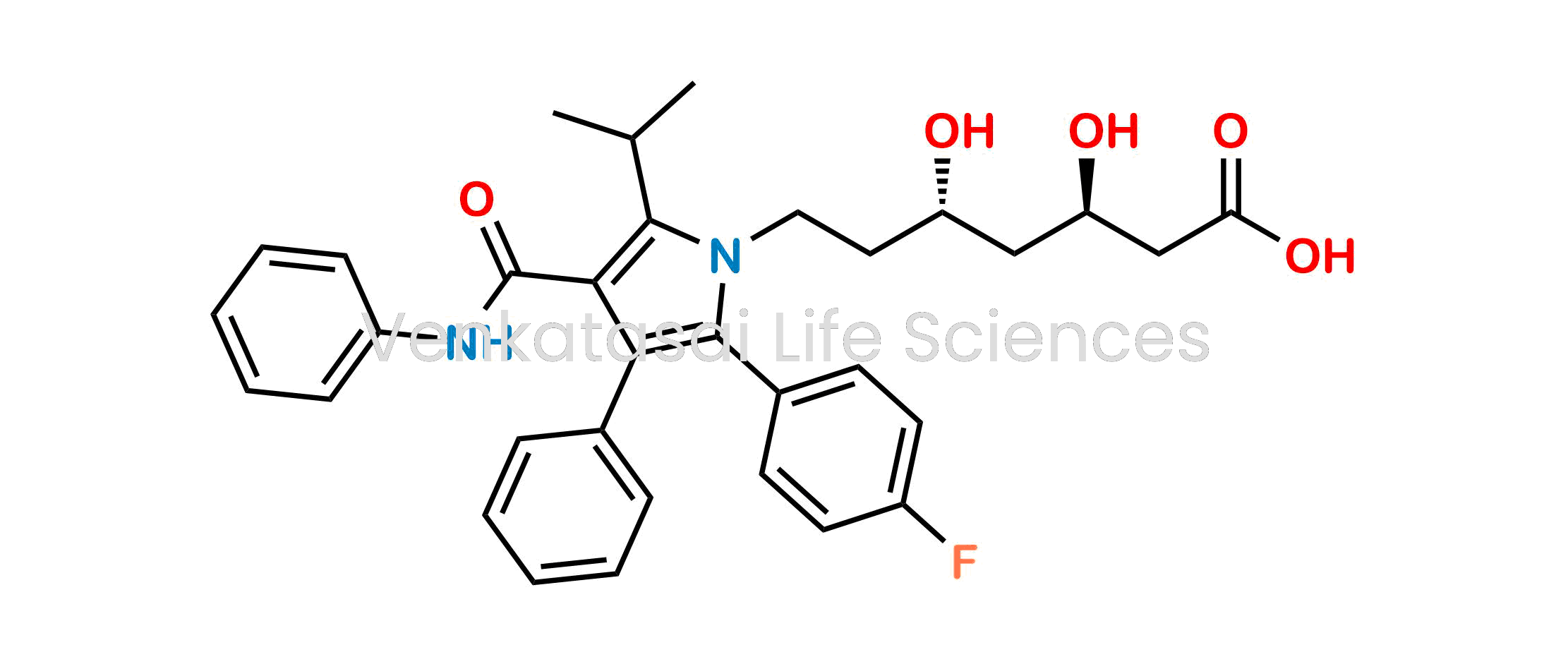 (?R,?S)-2-(4-Fluorophenyl)-?,?-dihydroxy-5-(1-methylethyl)-3-phenyl-4-[(phenylamino)carbonyl]-1H-pyrrole-1-heptanoic Acid