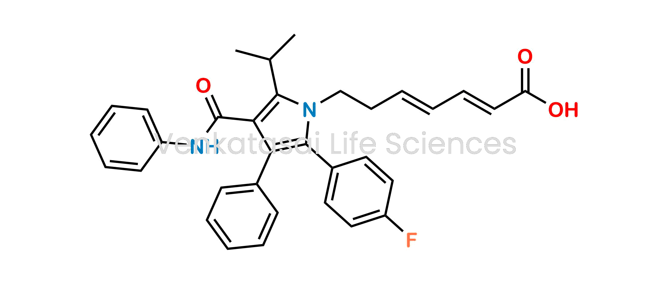 (2E,4E)-7-(2-(4-fluorophenyl)-5-isopropyl-3-phenyl-4-(phenylcarbamoyl)-1H-pyrrol-1-yl)hepta-2,4-dienoic acid