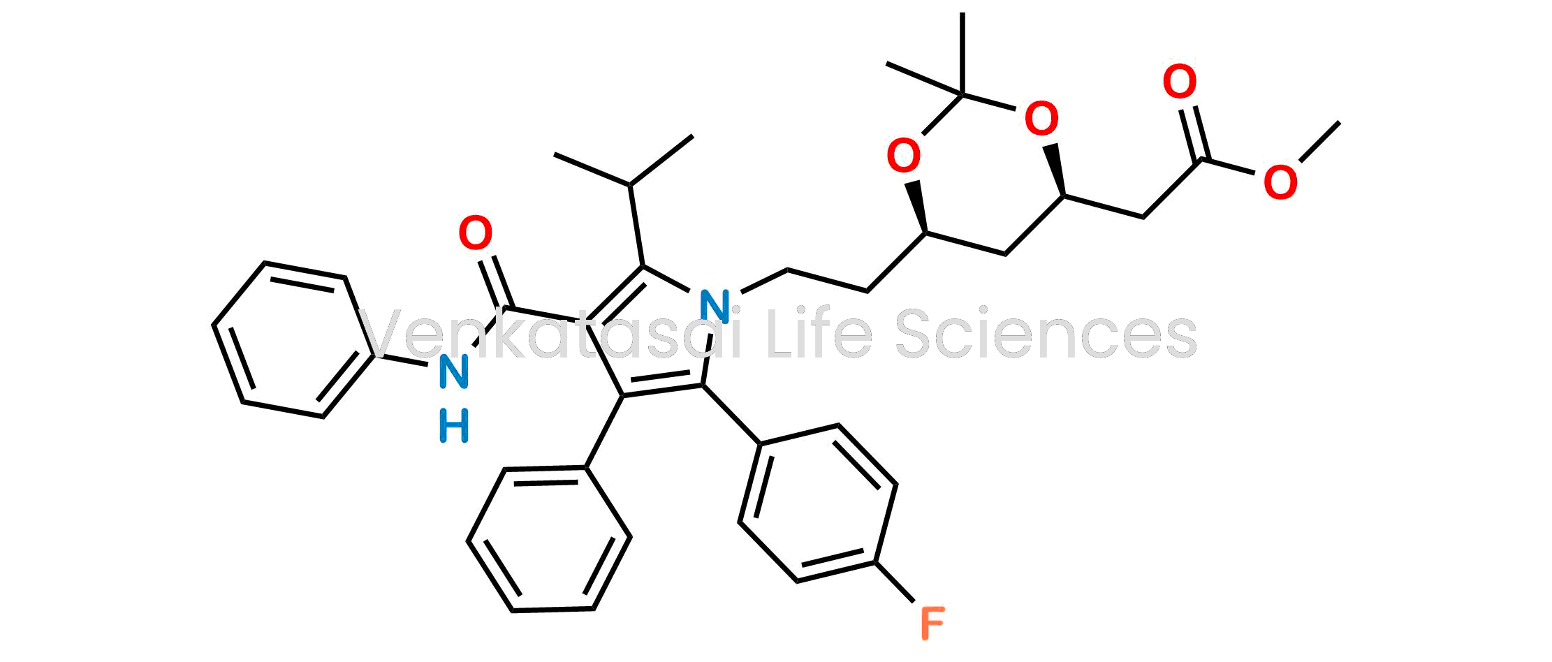 (4R,6R)-6-[2-[2-(4-Fluorophenyl)-5-(1-methylethyl)-3-phenyl-4-[(phenyl amino) carbonyl]-1H-pyrrol-1-yl]ethyl]-2,2-dimethyl-1,3-dioxane-4-acetic acid methyl ester