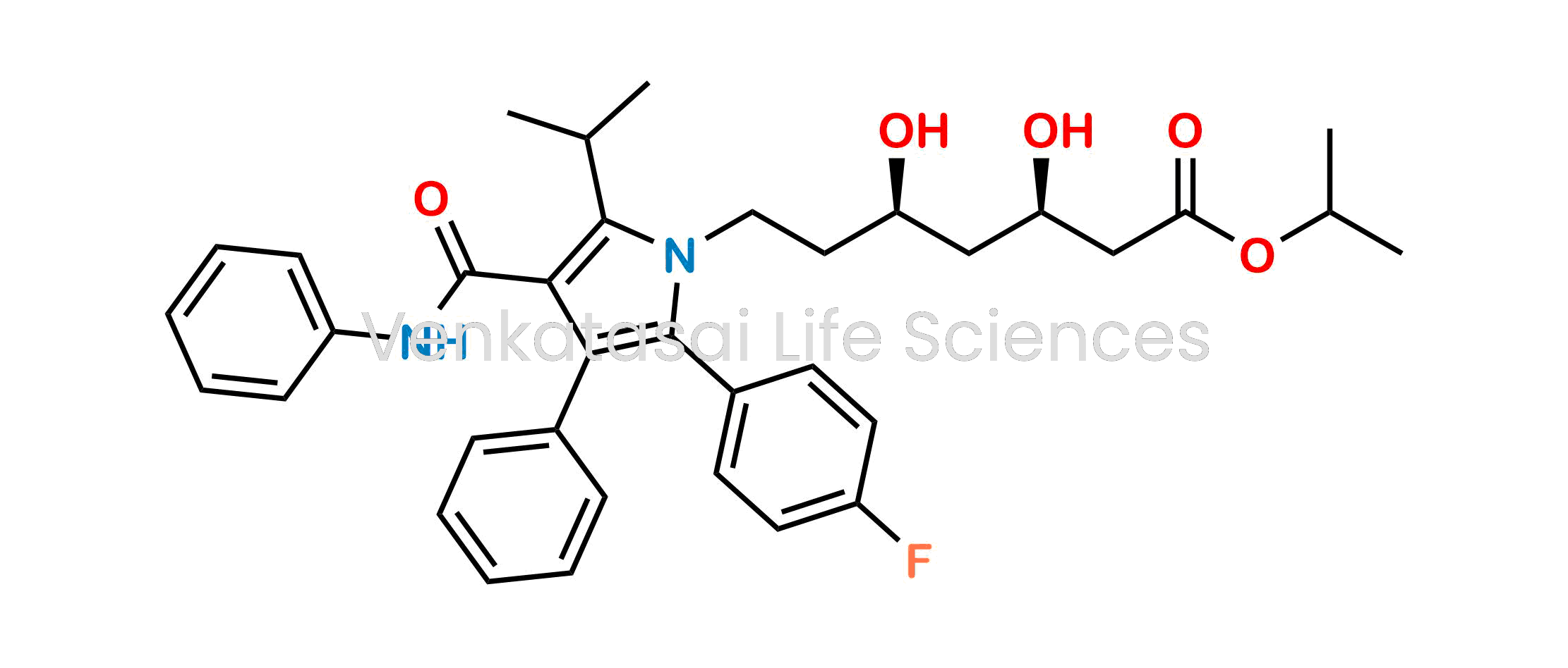 (3R,5R)-7-[3-(Phenylcarbamoyl)-5-(4-fluorophenyl)-2-isopropyl-4-phenyl-1H-pyrrol-1-yl]-3,5-dihydroxyheptanoic acid isopropyl ester