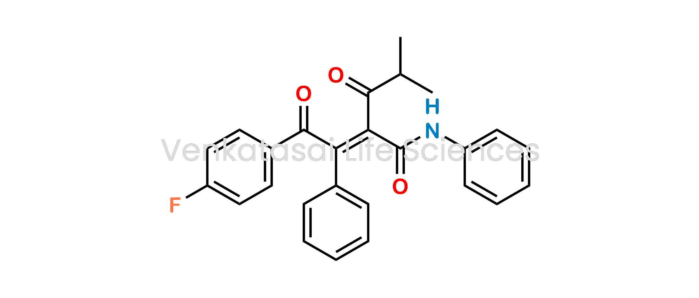 2-[2-(4-Fluorophenyl)-2-oxo-1-phenylethylidene]-4-methyl-3-oxo-N-phenylpentanamide
