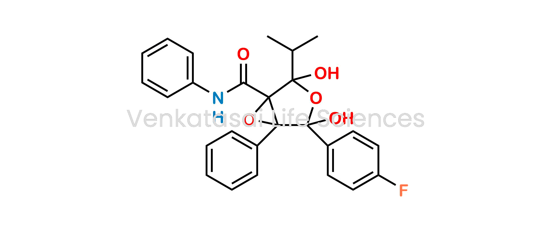 ?4-(4-Fluorophenyl)-2,4-dihydroxy-2-isopropyl-N,5-diphenyl-3,6-dioxabicyclo [3.1.0]hexane-1-carboxamide (as per USP) ; (1E,2E,4E,5E)-4-(4-fluorophenyl)-2,4-dihydroxy-N,5-diphenyl-2-(propan-2-yl)-3,6-dioxabicyclo[3.1.0]hexane-1-carboxamide