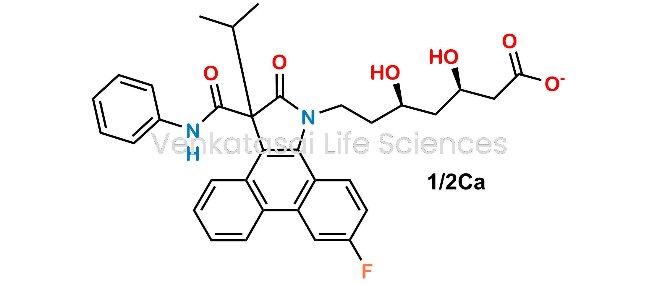 calcium(I) 7-(9-fluoro-3-isopropyl-2-oxo-3-(phenylcarbamoyl)-2,3-dihydro-1H-dibenzo[e,g]indol-1-yl)-3,5-dihydroxyheptanoate