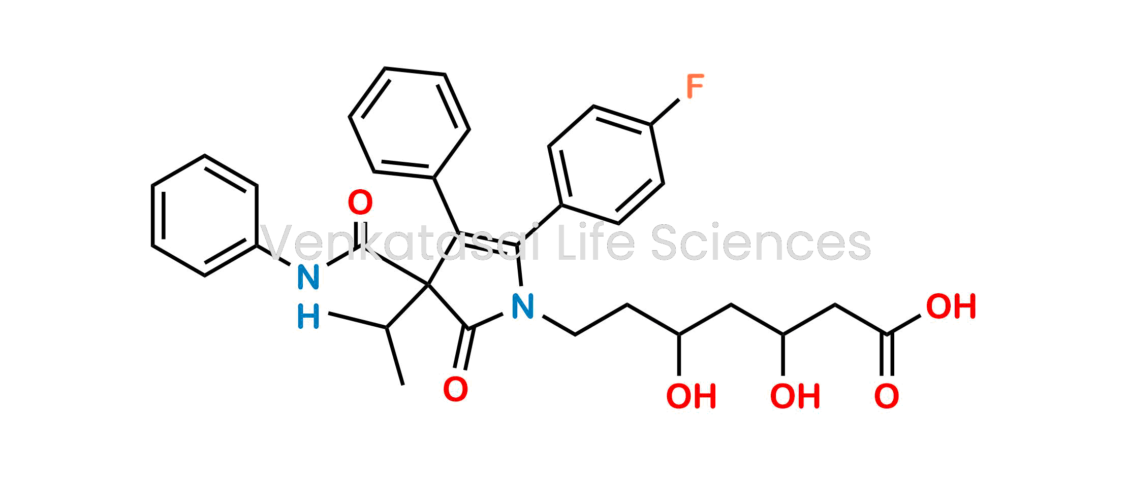 7-(5-(4-fluorophenyl)-3-isopropyl-2-oxo-4-phenyl-3-(phenylcarbamoyl)-2,3-dihydro-1H-pyrrol-1-yl)-3,5-dihydroxyheptanoic acid