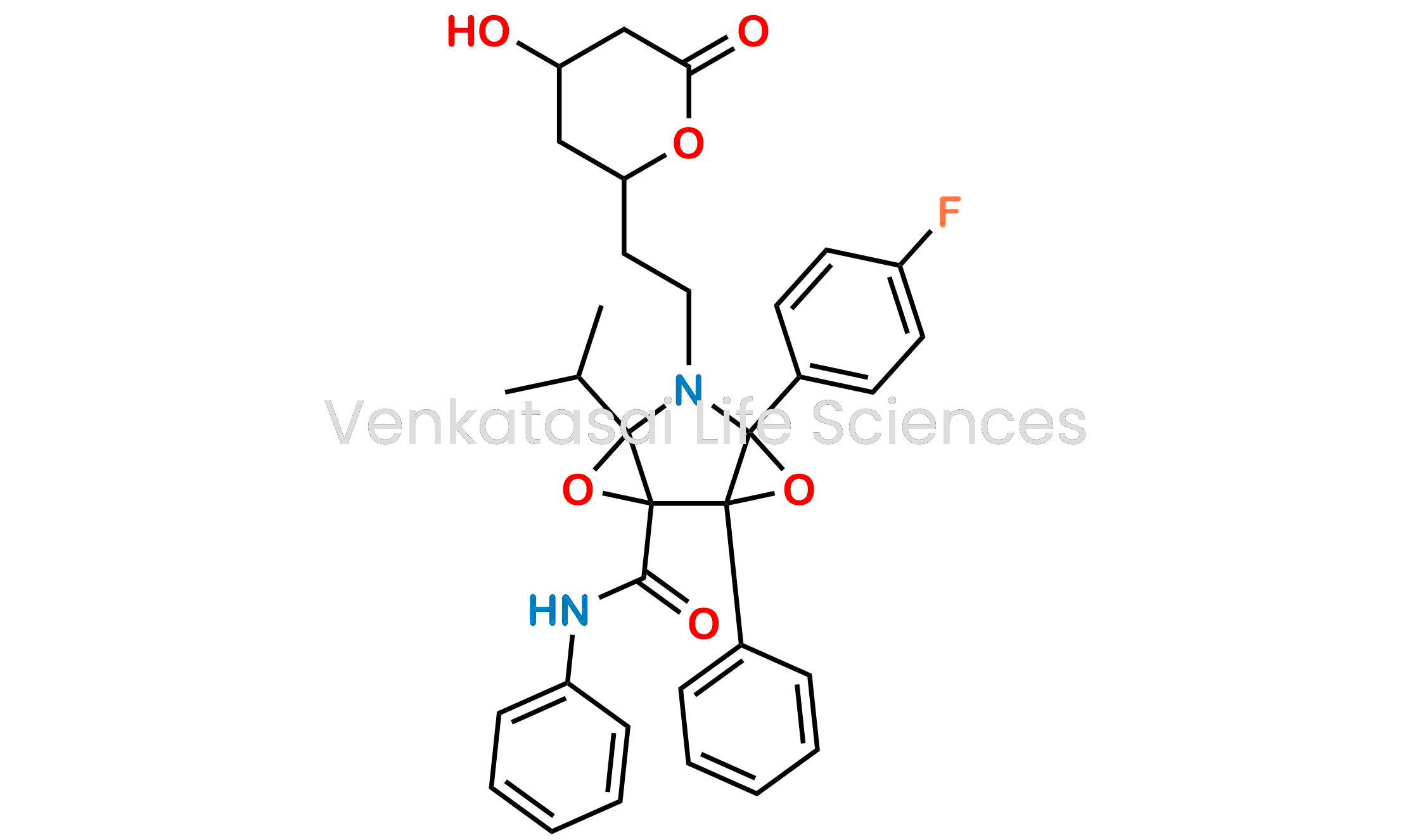 4-(4-fluorophenyl)-5-(2-(4-hydroxy-6-oxotetrahydro-2H-pyran-2-yl)ethyl)-6-isopropyl-N,2-diphenyl-3,7-dioxa-5-azatricyclo[4.1.0.02,4]heptane-1-carboxamide