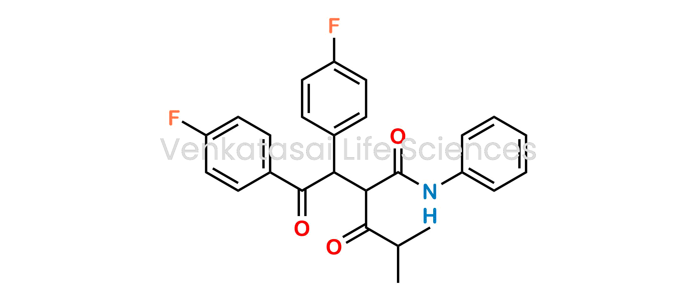 2-(1,2-Bis(4-fluorophenyl)-2-oxoethyl)-4-methyl-3-oxo-N-phenylpentanamide