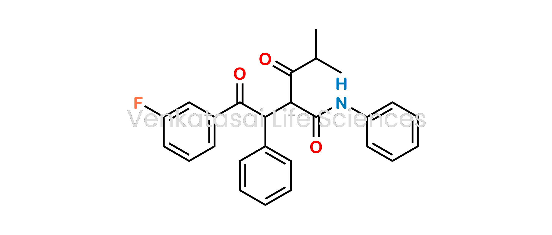 2-(2-(3-Fluorophenyl)-2-oxo-1-phenylethyl)-4-methyl-3-oxo-N-phenylpentanamide