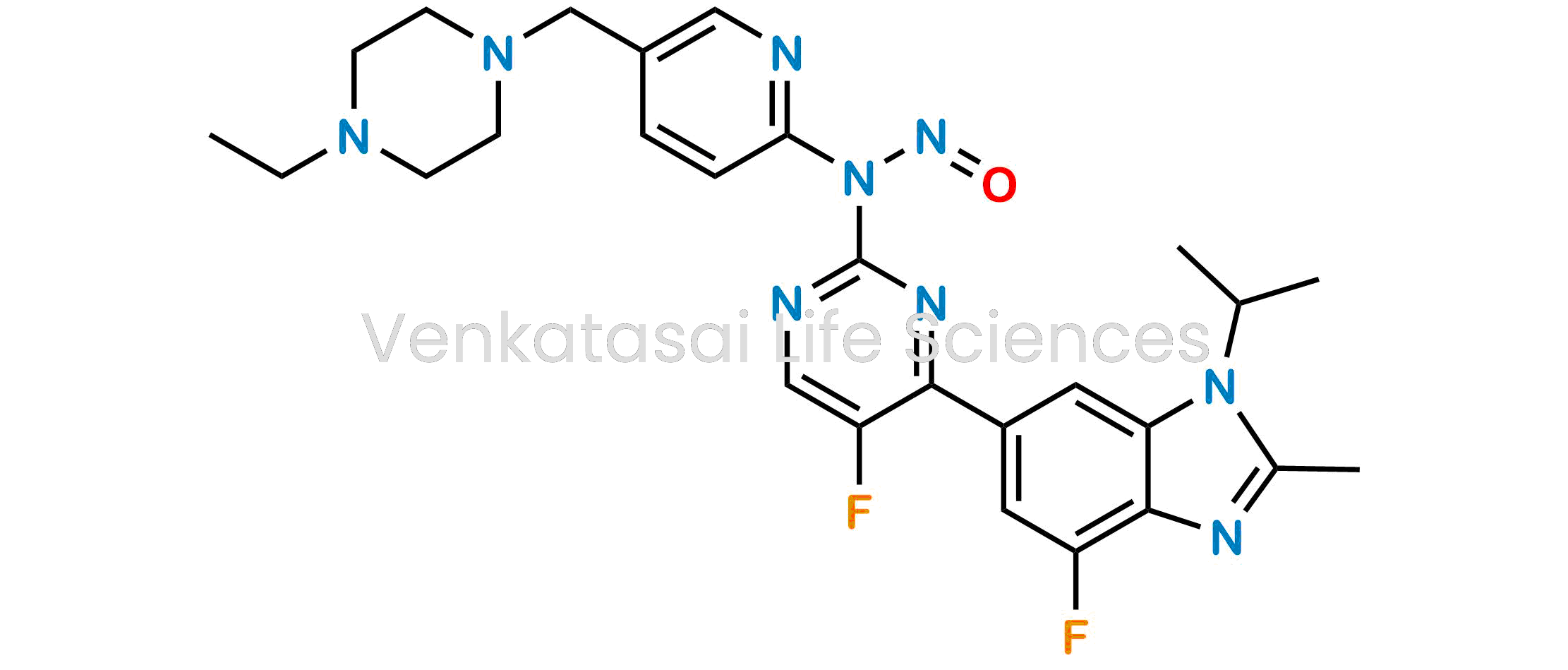 N-(5-((4-Ethylpiperazin-1-yl)methyl)pyridin-2-yl)-N-(5-fluoro-4-(4-fluoro-1-isopropyl-2-methyl-1H-benzo[d]imidazol-6-yl)pyrimidin-2-yl)nitrous amide