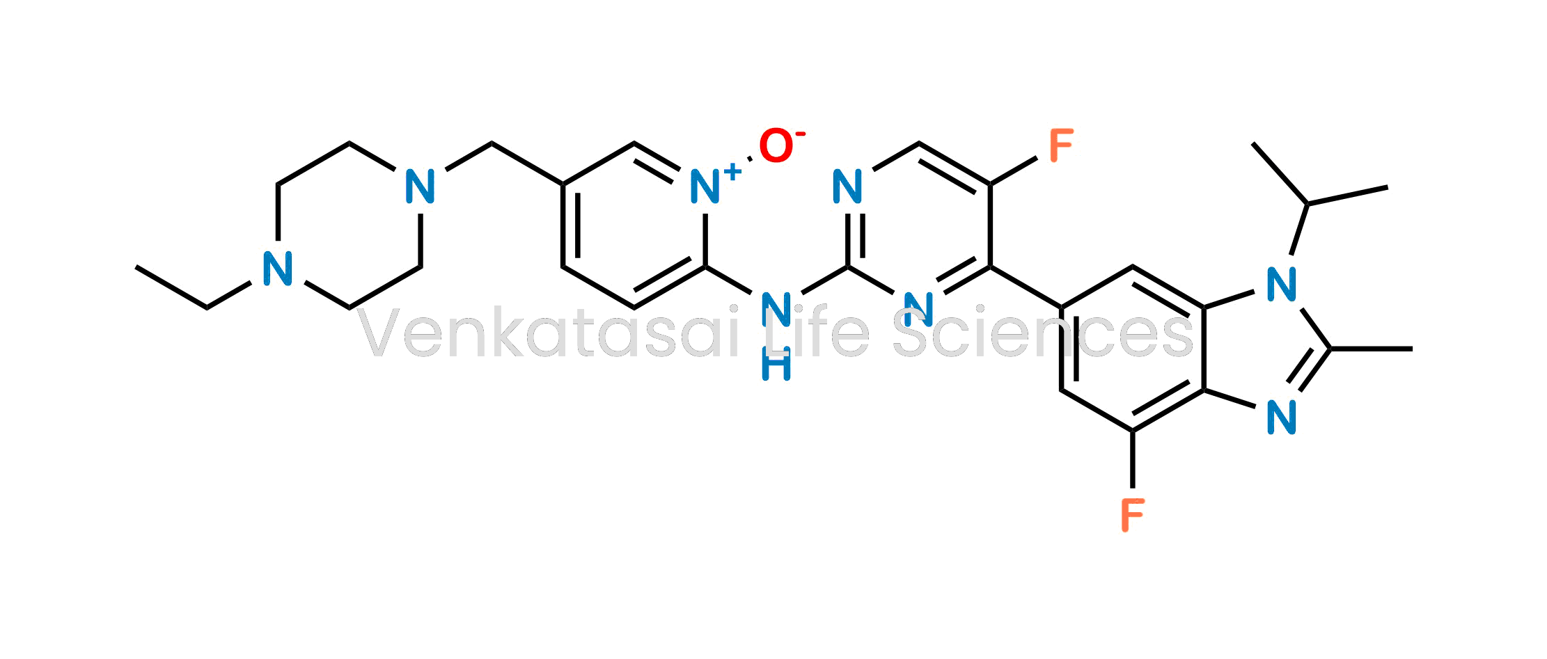 5-((4-Ethylpiperazin-1-yl)methyl)-2-((5-fluoro-4-(4-fluoro-1-isopropyl-2-methyl-1H-benzo[d]imidazol-6-yl)pyrimidin-2-yl)amino)pyridine 1-oxide