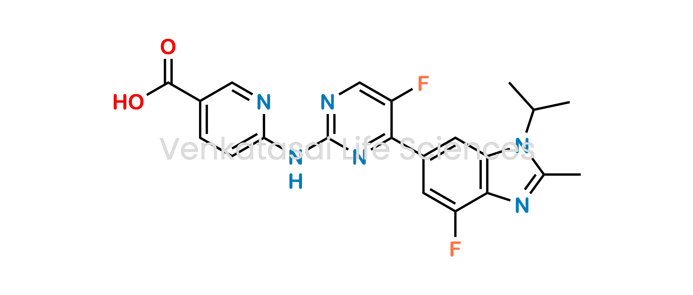 6-((5-Fluoro-4-(4-fluoro-1-isopropyl-2-methyl-1H-benzo[d]imidazol-6-yl)pyrimidin-2-yl)amino)nicotinic acid
