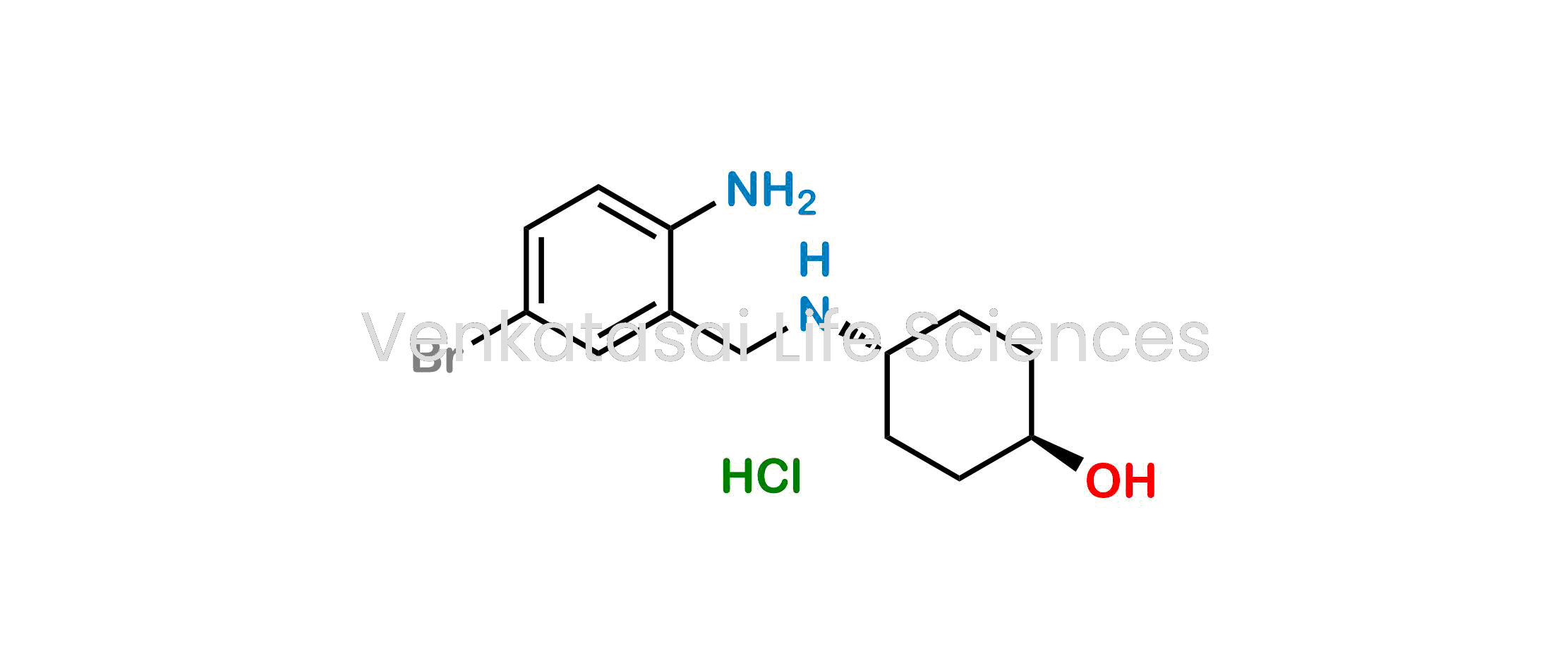 Trans-4-[(2-amino-5-bromobenzyl)amino] cyclohexanol hydrochloride
