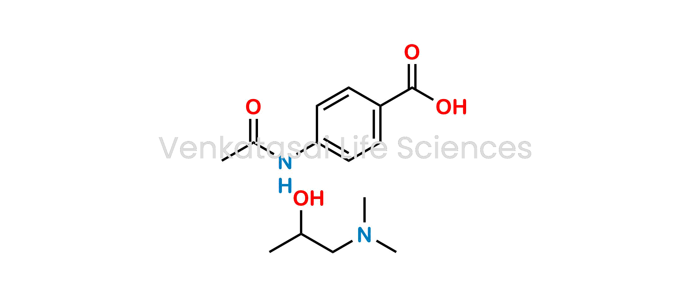 Salt 4-acetamidobenzoic acid with N,N-dimethylamino-2-propanol