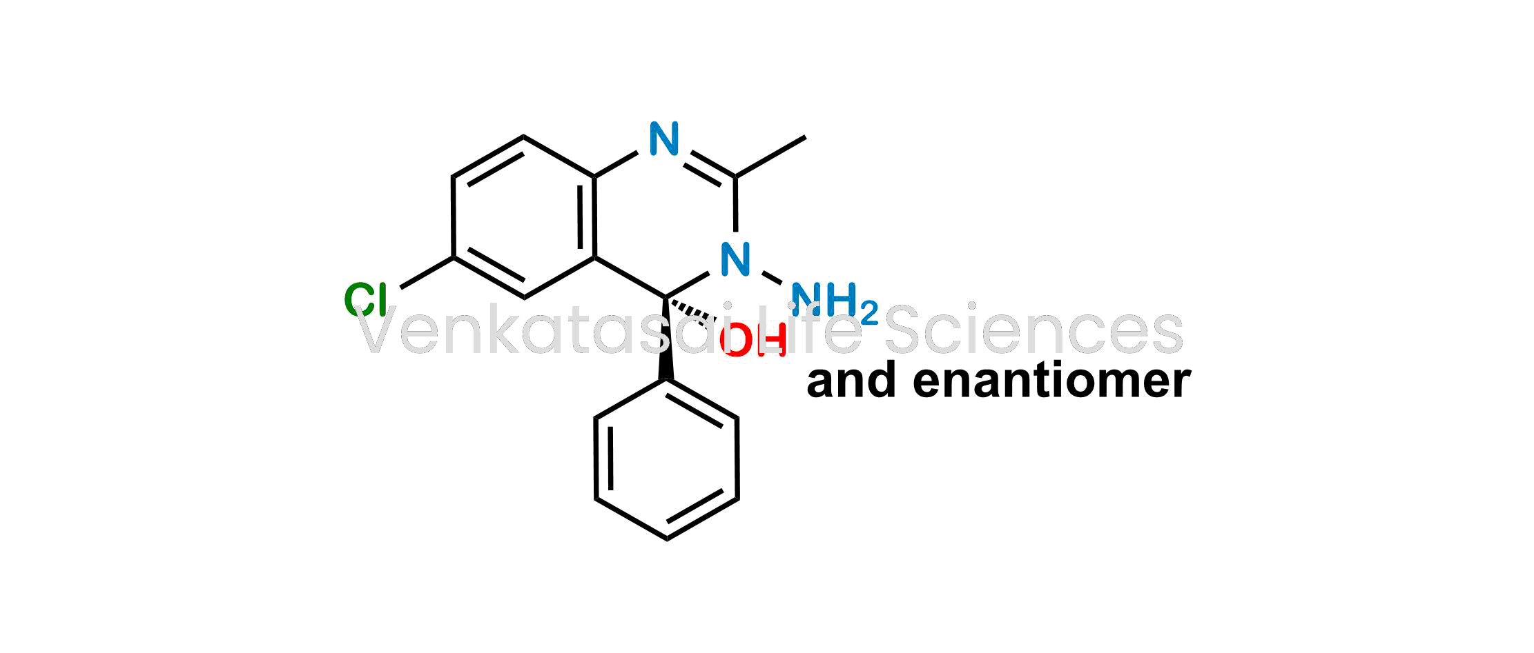 (4RS)-3-amino-6-chloro-2-methyl-4-phenyl-3,4-dihydroquinazolin-4-ol (as per EP)