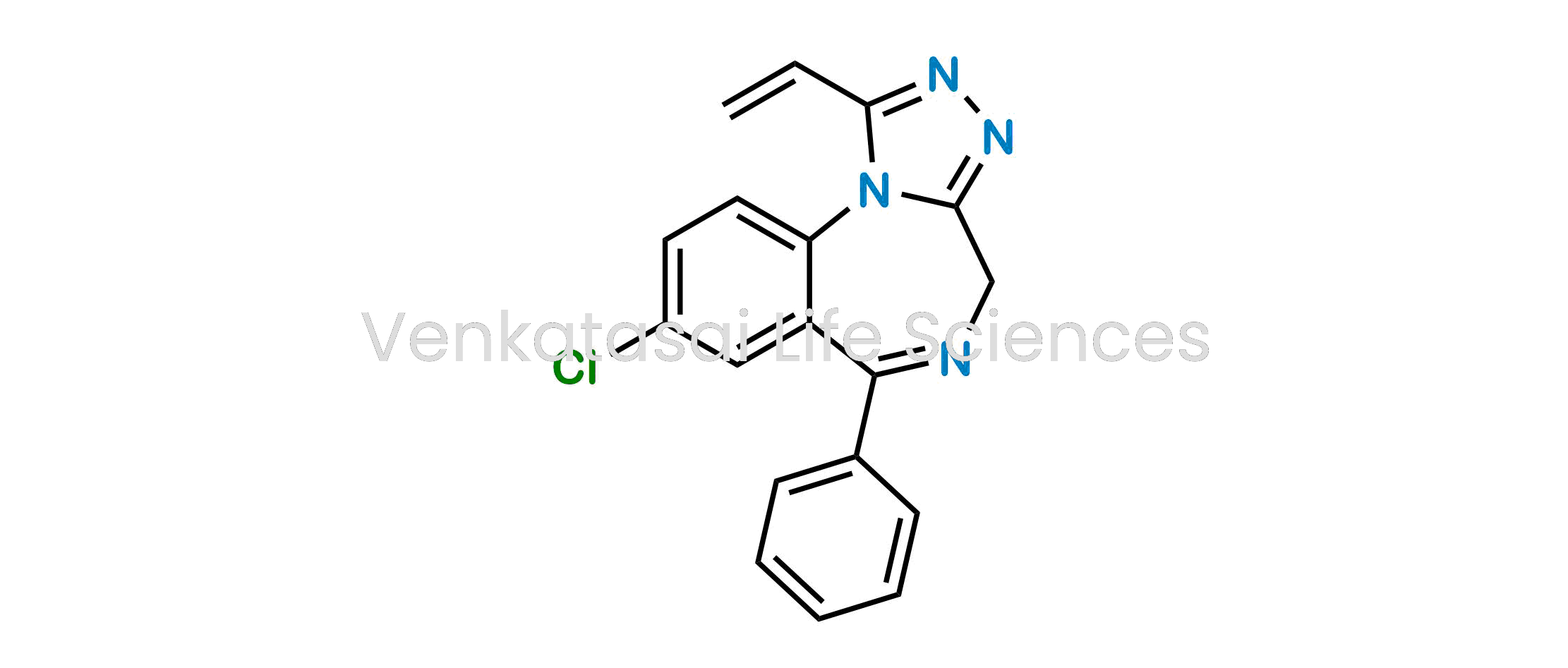 8-Chloro-1-ethenyl-6-phenyl-4H-[1,2,4]triazolo[4,3-a][1,4]benzodiazepine (as per EP)