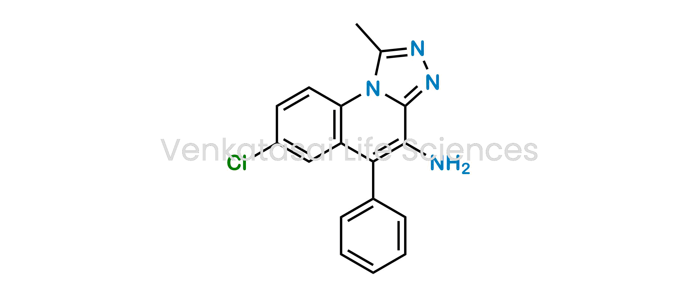 ?7-Chloro-1-methyl-5-phenyl[1,2,4]triazolo[4,3-a]quinolin-4-amine (as per EP)
