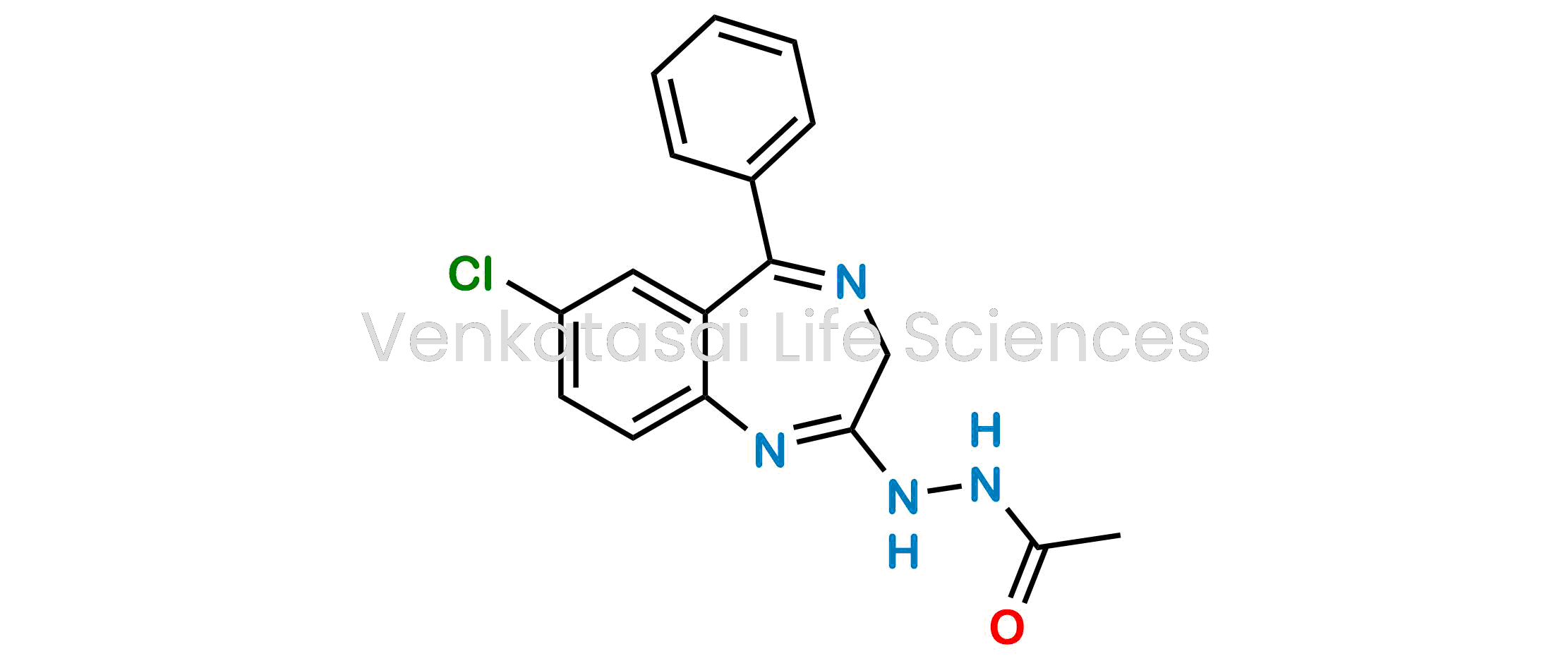 2-(2-Acetylhydrazino)-7-chloro-5-phenyl-3H-1,4-benzodiazepine (as pre USP)