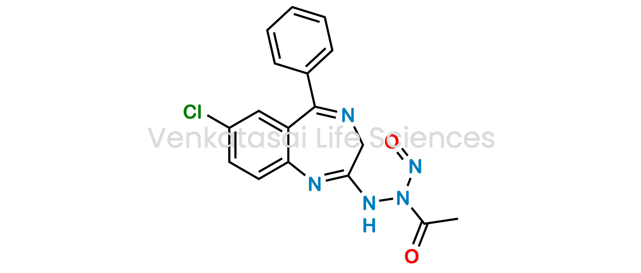 N-Acetyl-N'-(7-chloro-5-phenyl-3H-benzo[e][1,4]diazepin-2-yl)nitrous hydrazide