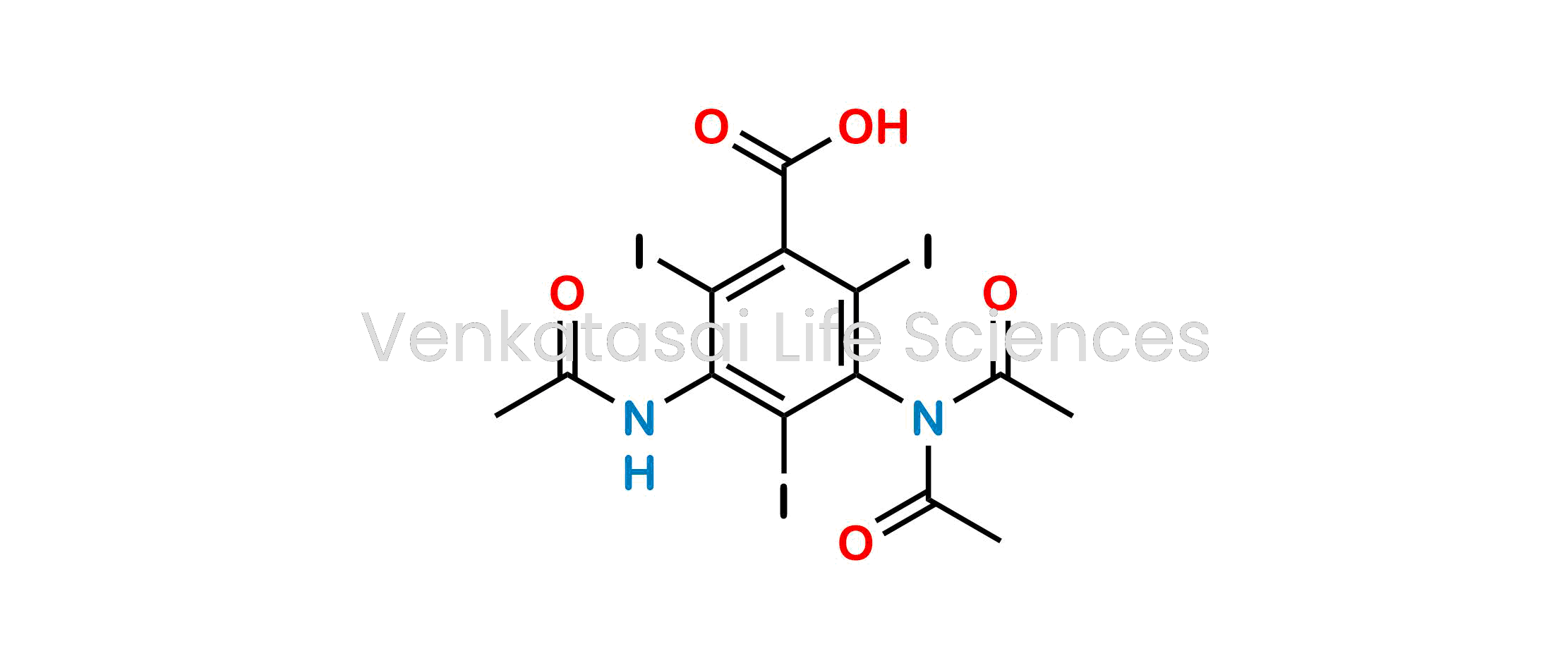 3-(Acetylamino)-5-(diacetylamino)-2,4,6-triiodobenzoic?acid (as per EP)