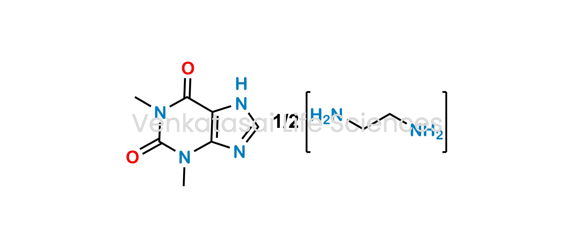 1,3-Dimethyl-3,7-dihydro-1H-purine-2,6-dione compound with ethane-1,2-diamine (1:1)