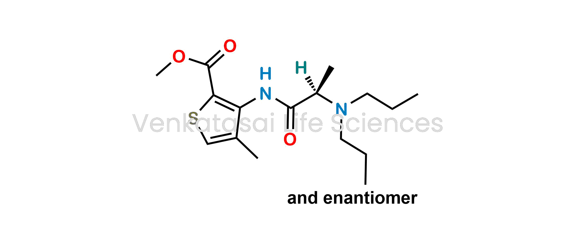 Methyl 3-[[(2RS)-2-(dipropylamino)propanoyl]amino]-4-methylthiophene-2-carboxylate (as per EP)