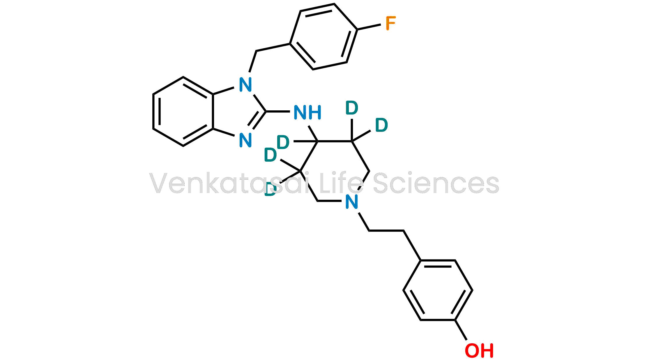 ?4-(2-(4-((1-(4-fluorobenzyl)-1H-benzo[d]imidazol-2-yl)amino)piperidin-1-yl-3,3,4,5,5-d5)ethyl)phenol