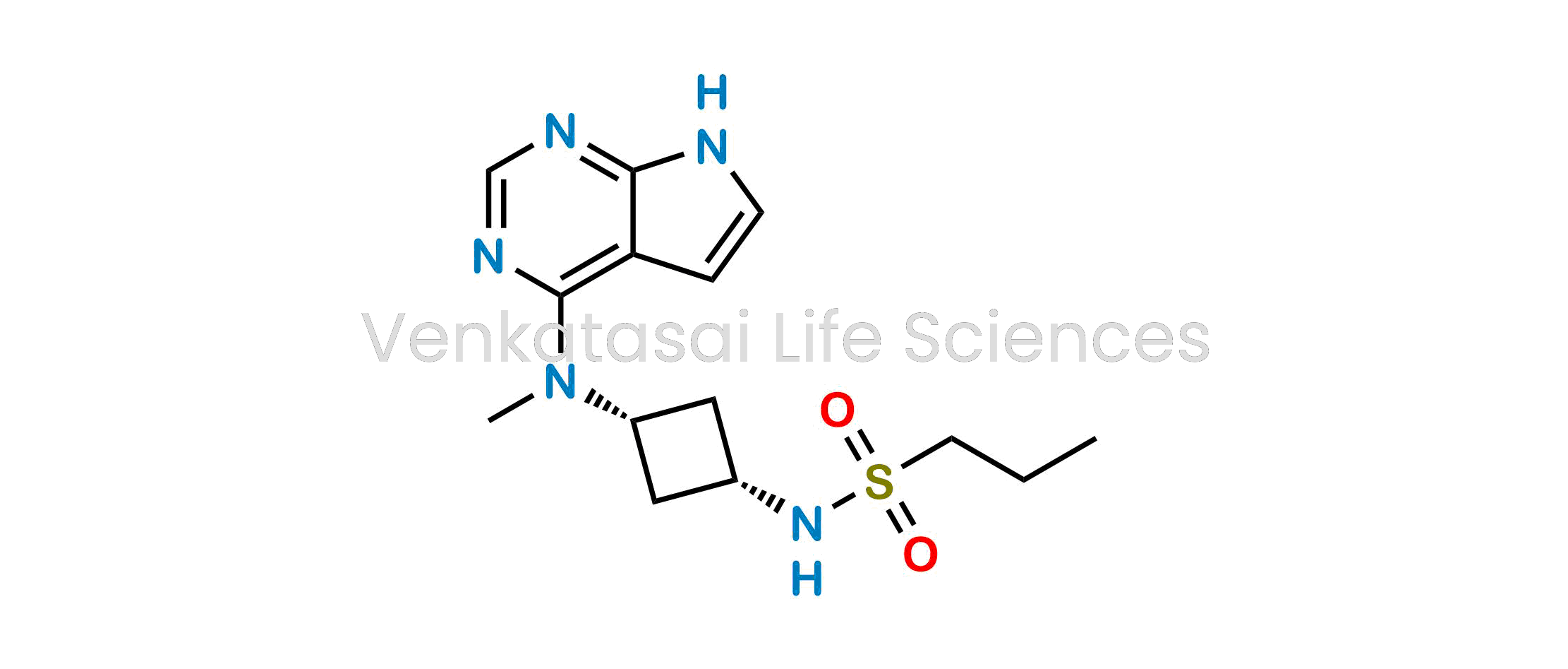 N-((1s,3s)-3-(Methyl(7H-pyrrolo[2,3-d]pyrimidin-4-yl)amino)cyclobutyl)propane-1-sulfonamide