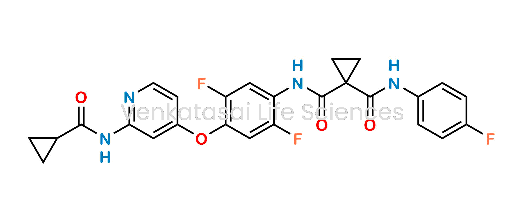 N-[4-[[2-[(Cyclopropylcarbonyl)amino]-4-pyridinyl]oxy]-2,5-difluorophenyl]-N?-(4-fluorophenyl)-1,1-cyclopropanedicarboxamide