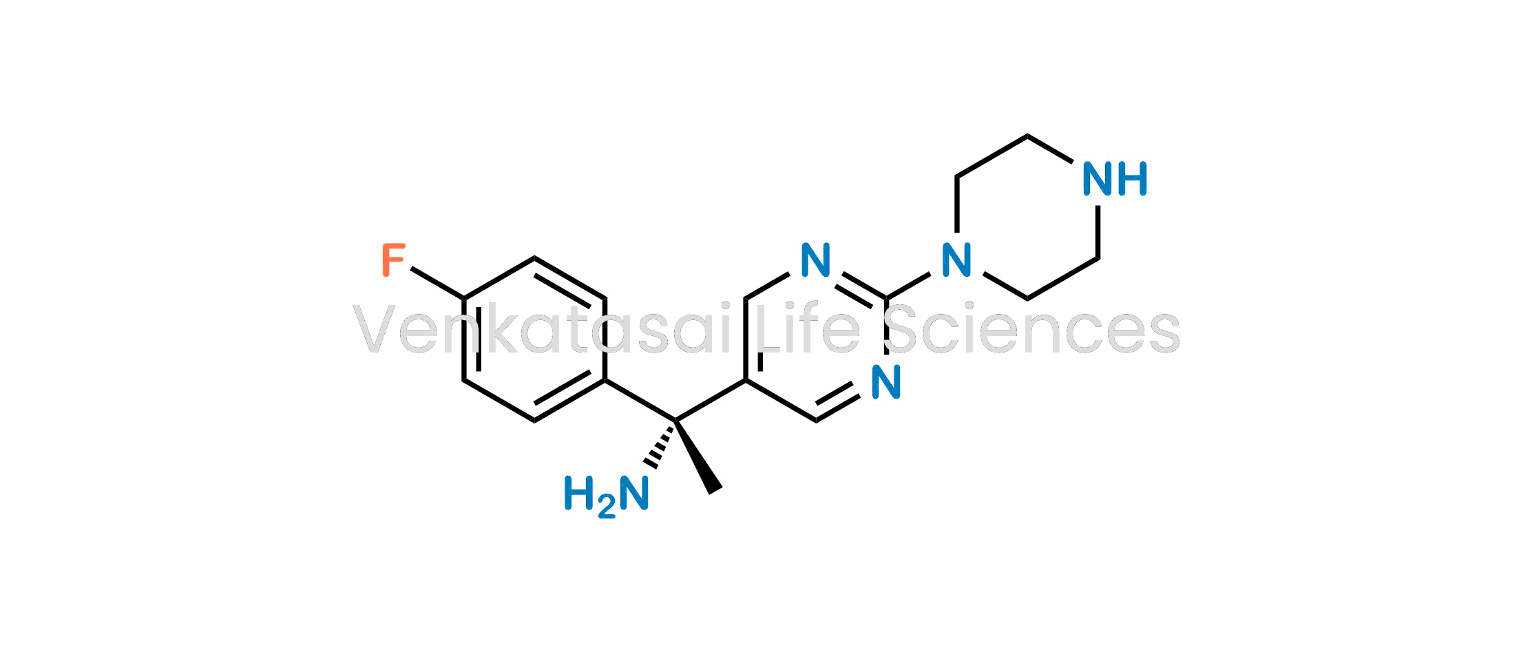 (R)-1-(4-fluorophenyl)-1-(2-(piperazin-1-yl)pyrimidin-5-yl)ethan-1-amine