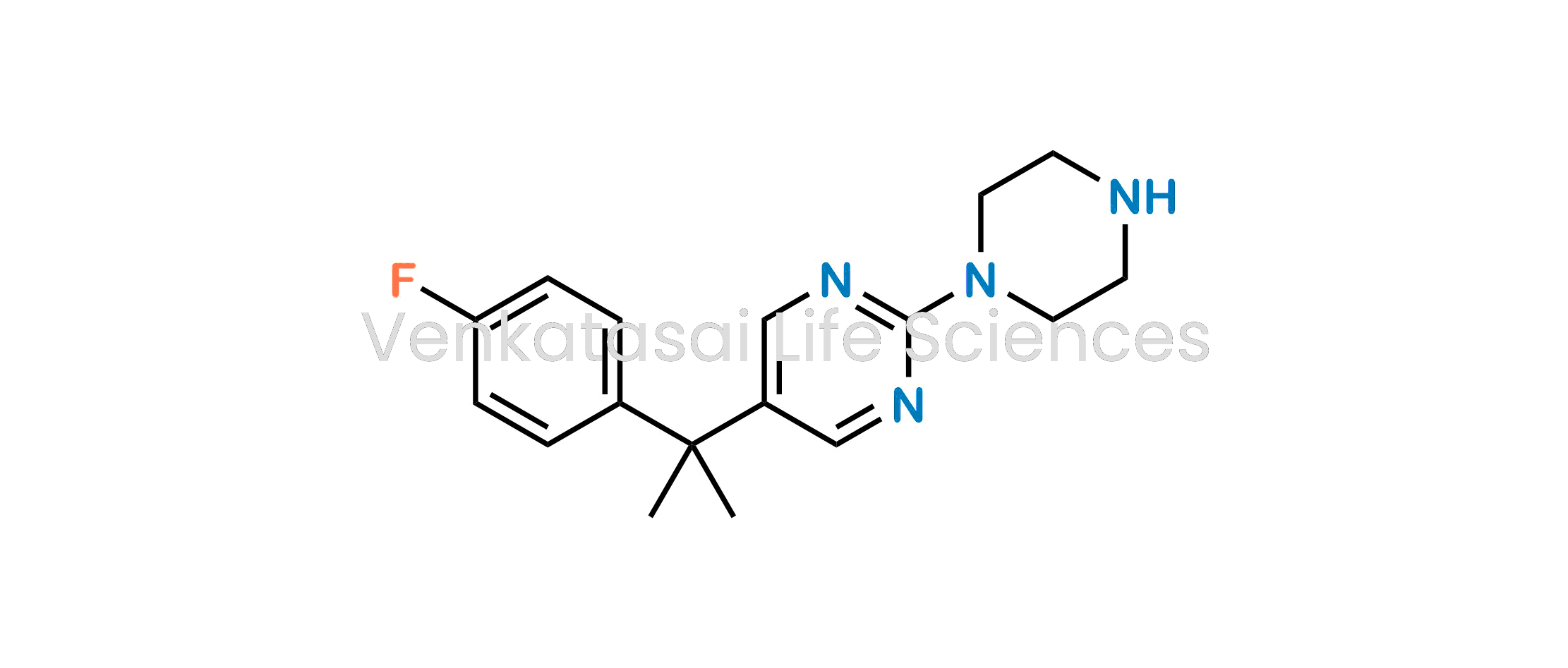 5-[2-(4-fluorophenyl)propan-2-yl]-2-(piperazin-1-yl)pyrimidine