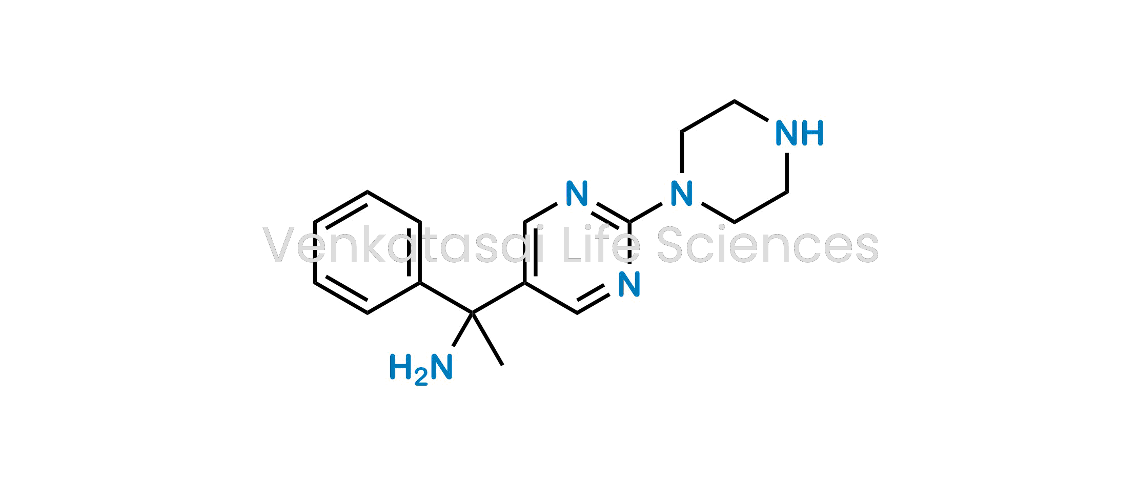 1-Phenyl-1-(2-(piperazin-1-yl)pyrimidin-5-yl)ethan-1-amine