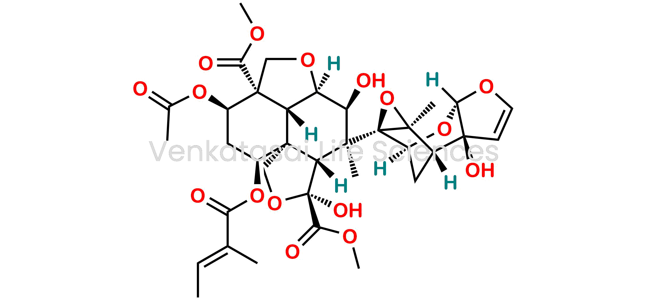 Dimethyl (2aR,2a1R,3S,4S,4aR,5S,7aS,8S,10R,10aS)-10-acetoxy-3,5-dihydroxy-4-((1aR,2S,3aS,6aS,7S,7aS)-6a-hydroxy-7a-methyl-3a,6a,7,7a-tetrahydro-2,7-methanofuro[2,3-b]oxireno[2,3-e]oxepin-1a(2H)-yl)-4-methyl-8-(((E)-2-methylbut-2-enoyl)oxy)octahydro-1H,7H-