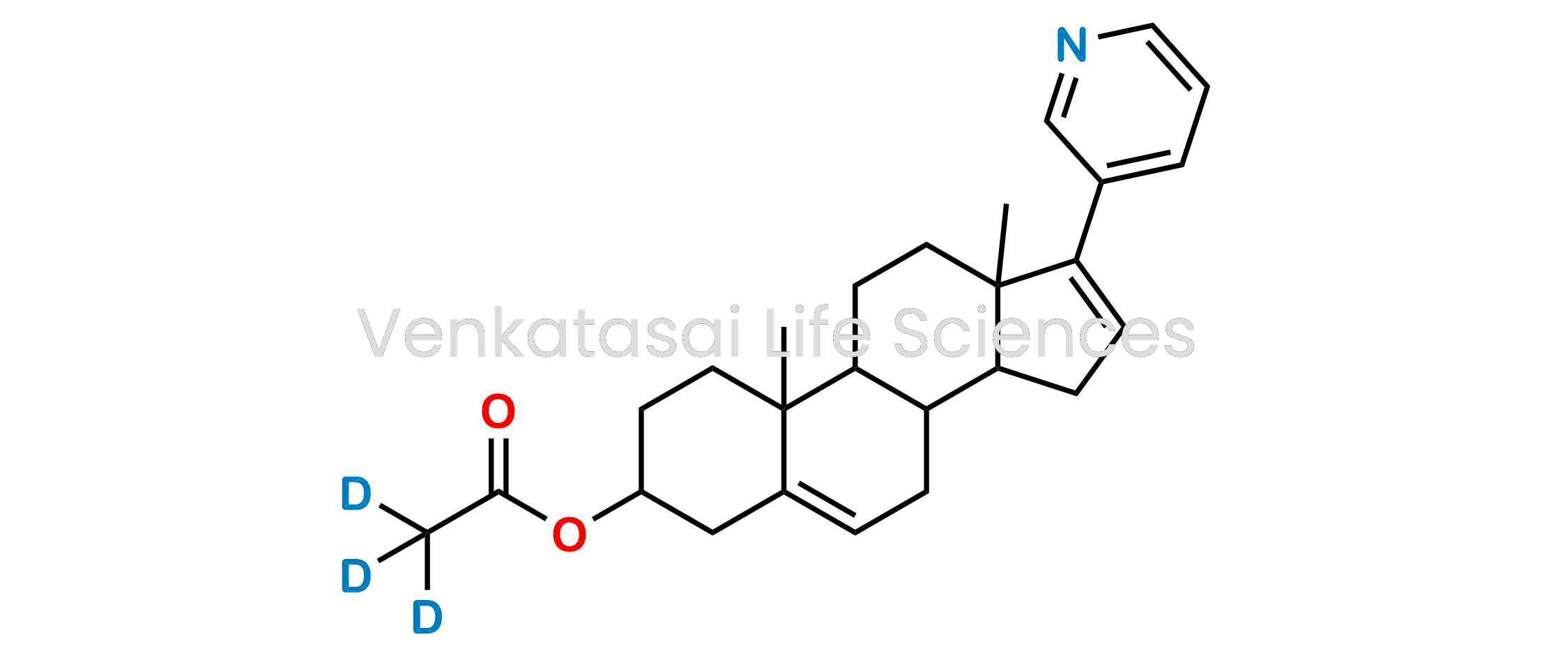 10 | 13-dimethyl-17-(pyridin-3-yl)-2 | 3 | 4 | 7 | 8 | 9 | 10 | 11 | 12 | 13 | 14 | 15-dodecahydro-1H-cyclopenta[a]phenanthren-3-yl acetate-d3