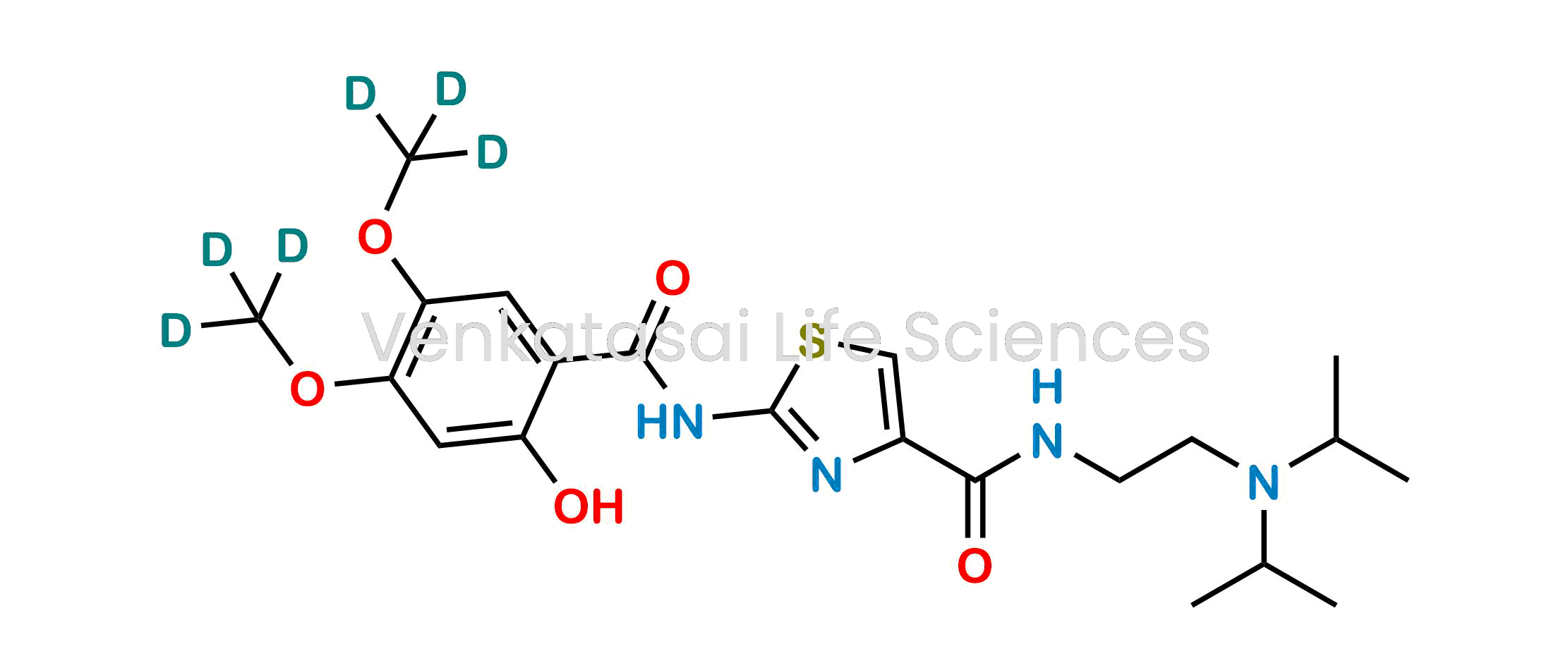 N-[2-[bis(1-Methylethyl)amino]ethyl]-2-[(2-hydroxy-4,5-dimethoxybenzoyl)amino]-4-thiazolecarboxamide-D6