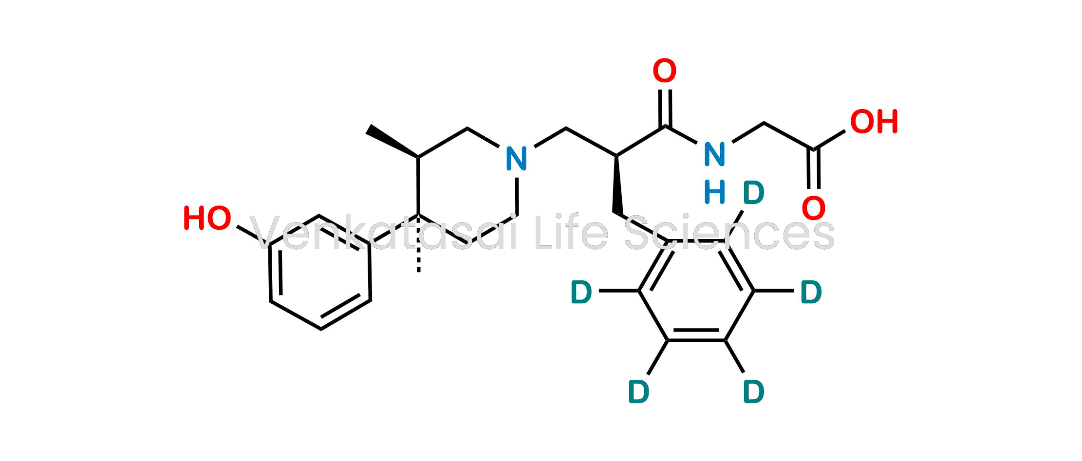 rac-N-[2-[[4-(3-Hydroxyphenyl)-3,4-dimethyl-1-piperidinyl]methyl]-1-oxo-3-(phenyl-d5)propyl]glycine