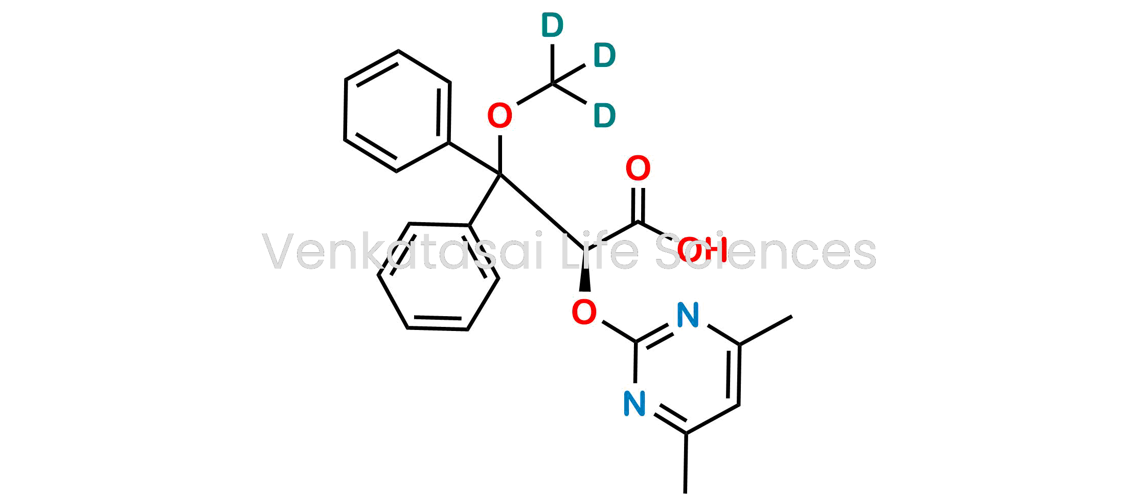 (S)-2-((4,6-Dimethylpyrimidin-2-yl)oxy)-3-(methoxy-d3)-3,3-diphenylpropanoic acid