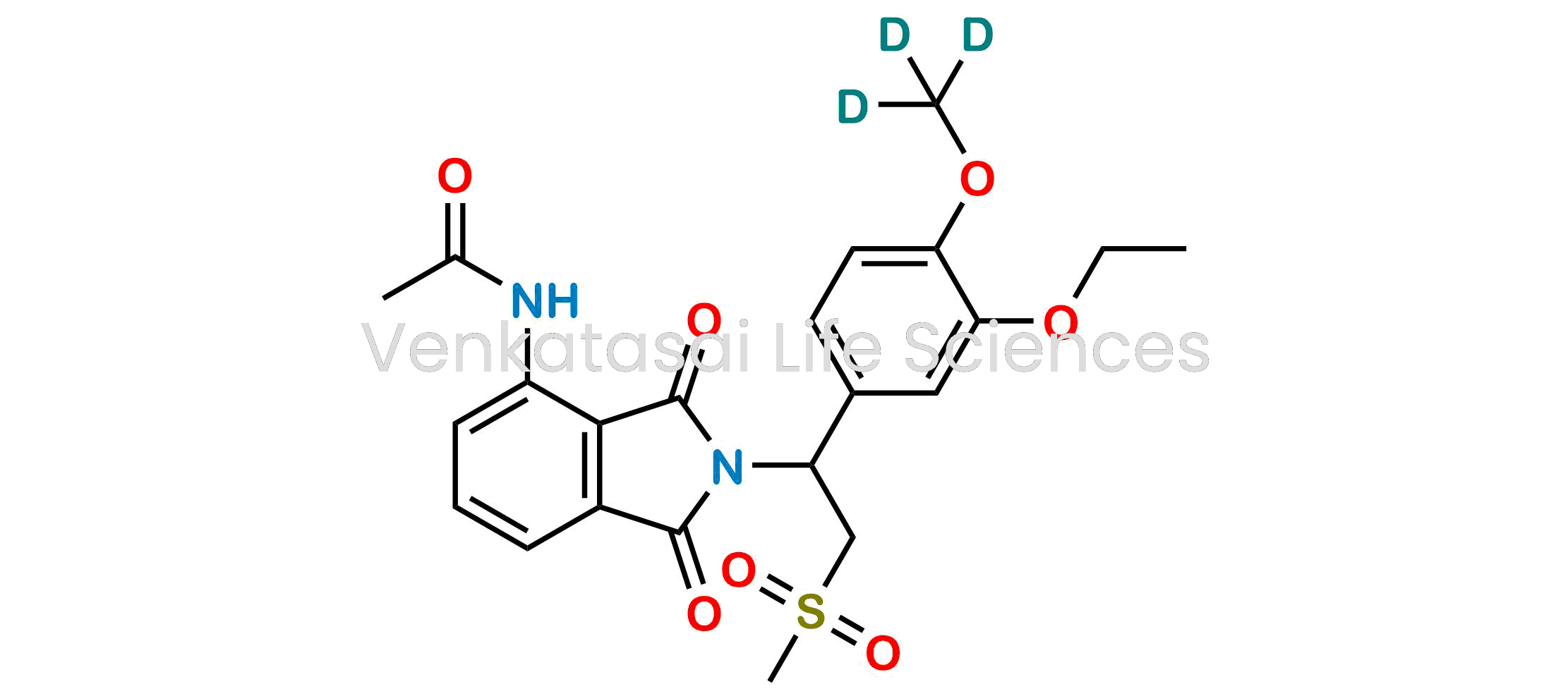 N-(2-(1-(3-ethoxy-4-(methoxy-d3)phenyl)-2-(methylsulfonyl)ethyl)-1 | 3-dioxoisoindolin-4-yl)acetamide
